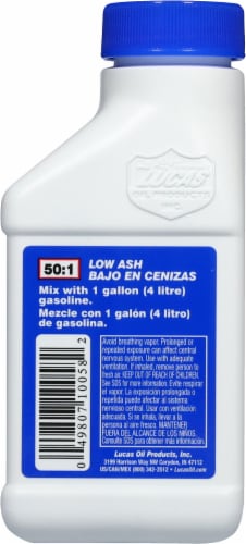 Lucas Oil Products Semi-Synthetic® 2-Cycle Oil Perspective: back