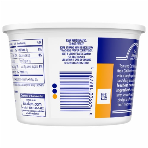 Knudsen Hampshire All Natural Sour Cream Perspective: back