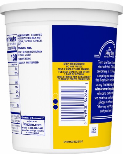 Knudsen Small Curd Cottage Cheese Perspective: back