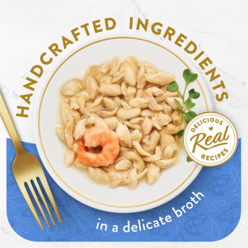 Purina Purina Fancy Feast Wet Cat Food Appetizers Ocean Fish with Shrimp Perspective: back