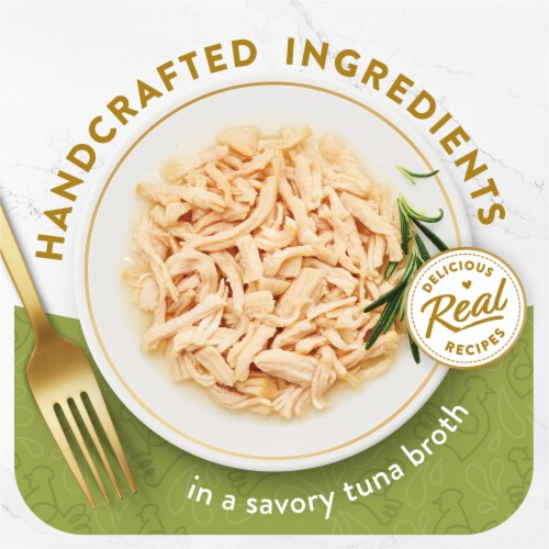 Purina Fancy Feast Appetizers Wet Cat Complement White Meat Chicken Appetizer in a Savory Tuna Broth Perspective: back