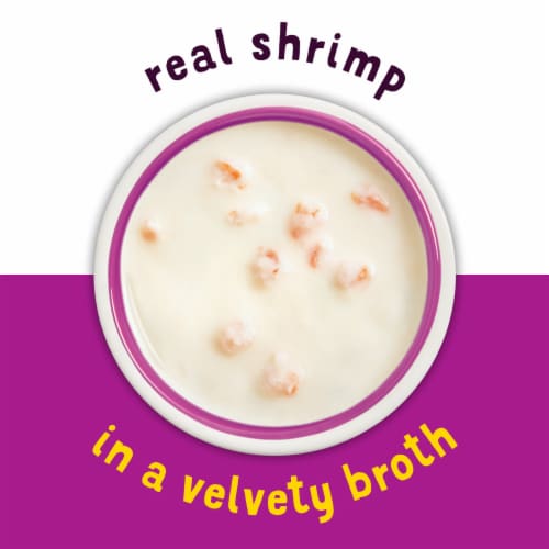 Purina Friskies Lil' Soups Natural Wet Cat Food Lickable Cat Treats With Shrimp in Chicken Broth Perspective: back