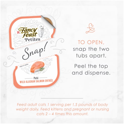 Fancy Feast® Petites Wild Alaskan Salmon Entree Pate Gourmet Wet Cat Food Perspective: back
