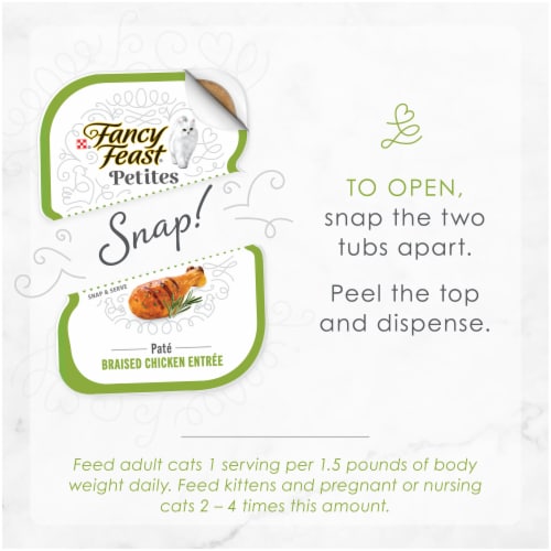 Fancy Feast® Petites Braised Chicken Entree Pate Gourmet Cat Food Perspective: back