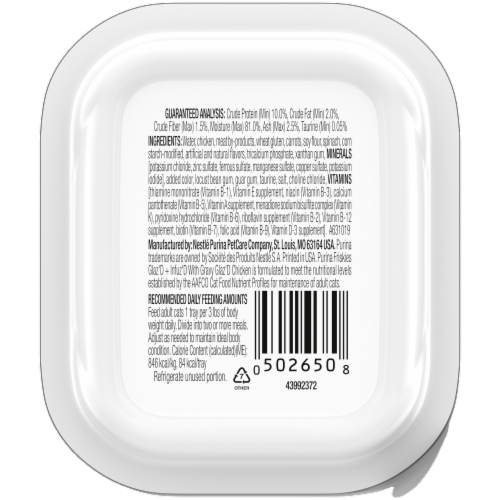 Friskies® Glaz'd & Infuz'd With Gravy Glaz'd Chicken Wet Cat Food Perspective: back