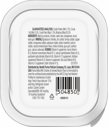 Bella® Chicken & Smoked Bacon in Savory Juices Small Breed Wet Dog Food Perspective: back
