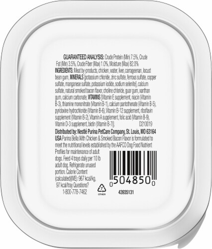 Bella® Chicken & Smoked Bacon in Savory Juices Small Breed Wet Dog Food Perspective: back