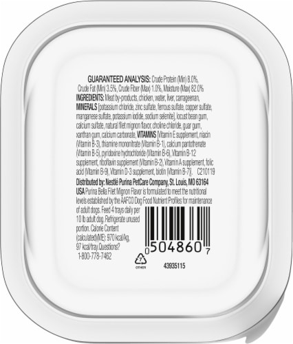 Purina Bella Filet Mignon Flavor Small Breed Wet Adult Dog Food - 3.5 Ounces Perspective: back