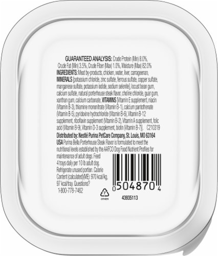 Bella Porterhouse Steak Flavor in Savory Juices Small Breed Wet Dog Food Perspective: back