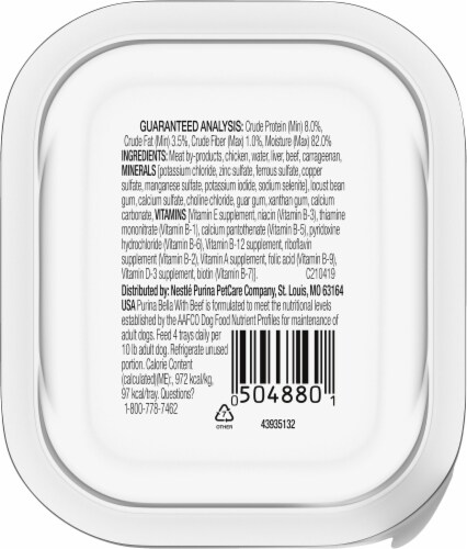 Bella® Pate Beef in Savory Juices Small Breed Wet Dog Food Perspective: back