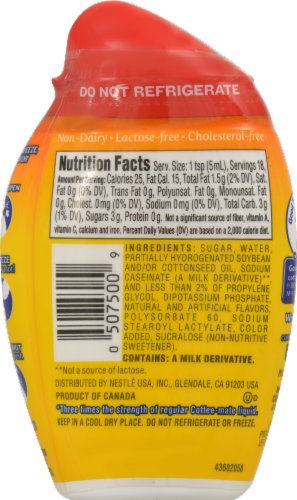 Coffee-mate 2 Go Hazelnut Creamer Perspective: back