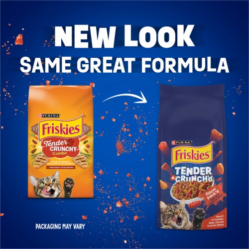Purina Friskies Tender & Crunchy Combo Adult Dry Cat Food Chicken, Beef Flavors Perspective: back