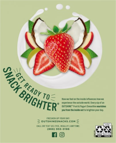 Outshine® Strawberry Coconut Yogurt Smoothie Pouch Perspective: back
