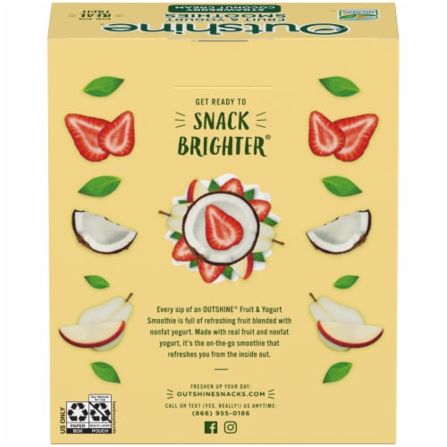 Outshine® Strawberry Coconut Yogurt Smoothie Pouch Perspective: back