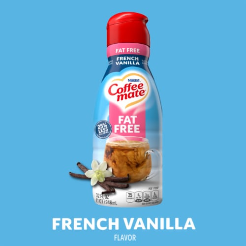 Nestle Coffee mate French Vanilla Fat Free Liquid Coffee Creamer Perspective: back