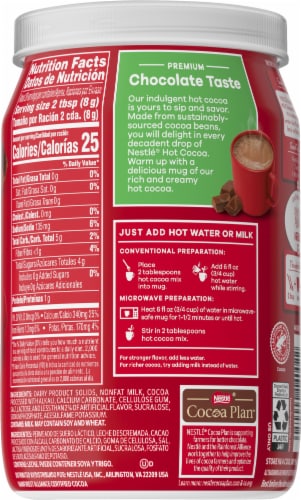 Nestle® Fat Free Rich Milk Chocolate Hot Cocoa Mix Perspective: back