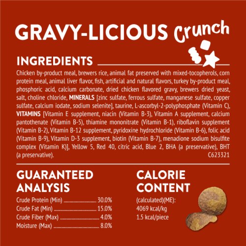 Friskies Party Mix Gravylicious Chicken & Gravy Flavors Cat Treats Perspective: back