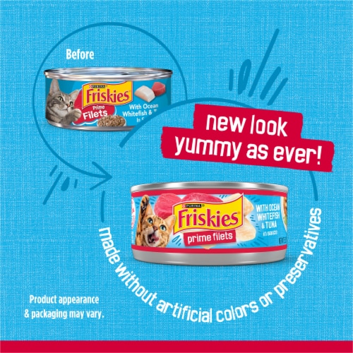 Purina Friskies Prime Filets Wet Cat Food in Sauce Ocean Whitefish & Tuna Perspective: back