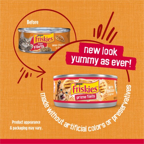 Purina Friskies Prime Filets Wet Cat Food in Gravy Chicken Perspective: back