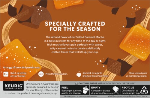 Starbucks® Salted Caramel Mocha Flavored K-Cup® Coffee Pods Perspective: back