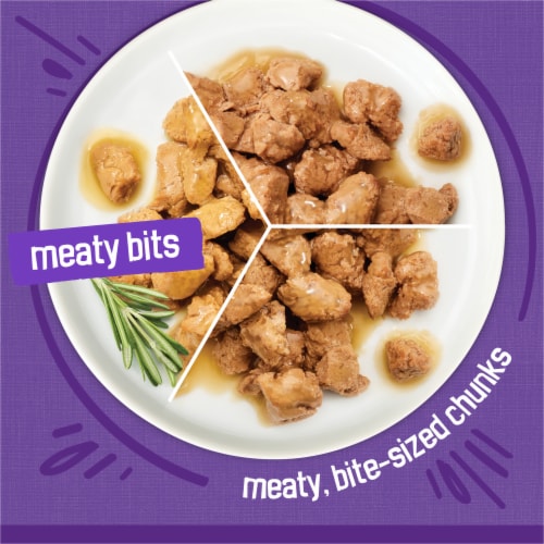 Purina Friskies Meaty Bits Wet Cat Food in Gravy Variety Pack Perspective: back