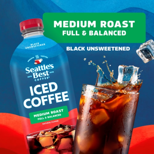 Seattle’s Best Iced Coffee Medium Roast Black Unsweetened Ready to Drink Coffee Perspective: back