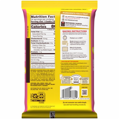 Nestle® Toll House® Valentine Chocolate Chip Cookie Dough Perspective: back