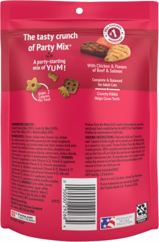 Friskies® Party Mix Mixed Grill Crunch Cat Treats Perspective: back