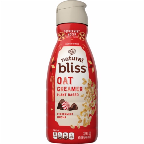 Coffee mate Natural Bliss Peppermint Mocha Flavored Oat Milk Creamer Perspective: back