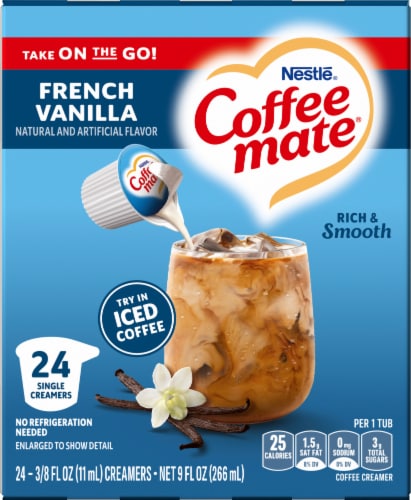 Nestle® Coffee mate® French Vanilla Liquid Coffee Creamer Singles Perspective: back