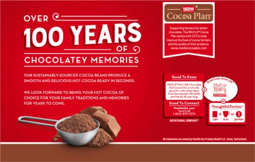Nestlé® Rich Milk Chocolate Hot Chocolate Cocoa Mix Perspective: back