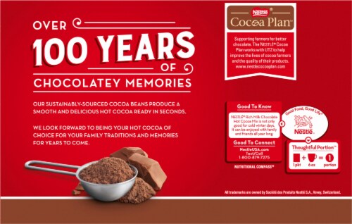 Nestlé® Rich Milk Chocolate Hot Chocolate Cocoa Mix Perspective: back