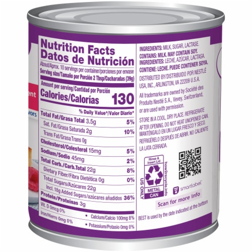 Nestle La Lechera Lactose Free Sweetened Condensed Milk Perspective: back