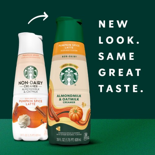Starbucks Non-Dairy Pumpkin Spice Flavored Coffee Creamer Pumpkin Spice Latte Inspired Perspective: back