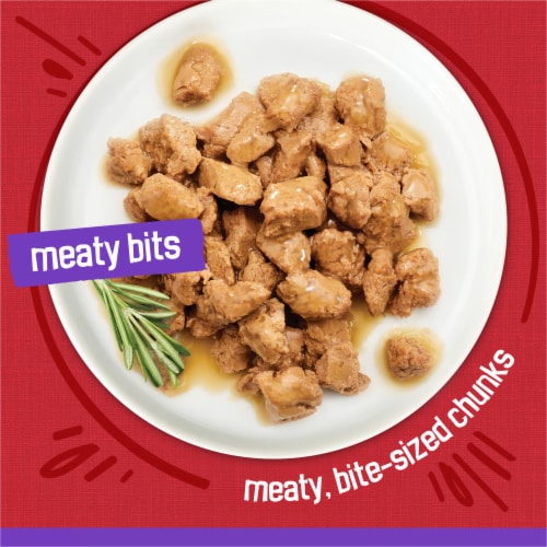 Friskies Meaty Bits with Beef in Gravy Adult Wet Cat Food Perspective: back