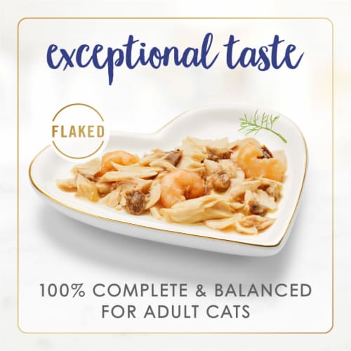 Purina Fancy Feast Flaked Wet Cat Food Fish & Shrimp Perspective: back