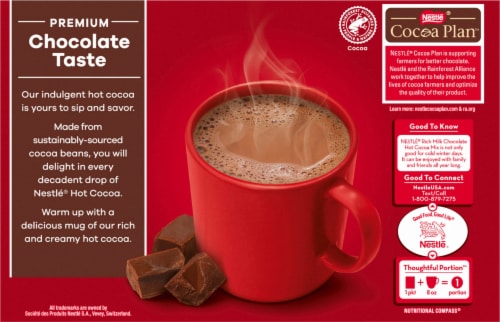 Nestle Rich Milk Chocolate Hot Chocolate Cocoa Mix Perspective: back