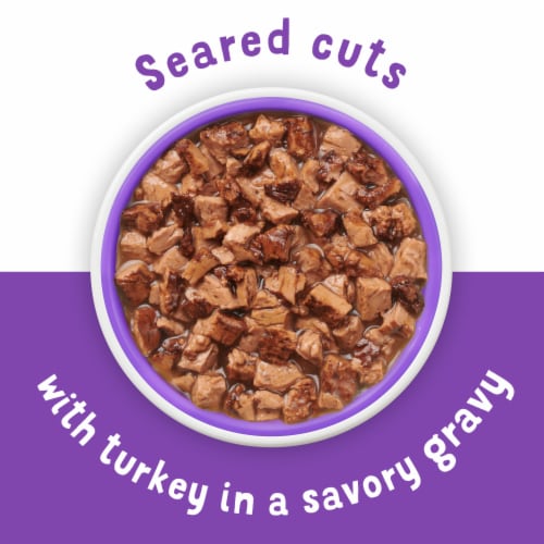Purina Friskies Lil Grillers Wet Cat Food Complement in Gravy Seared Cuts with Turkey Perspective: back