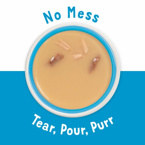 Purina Friskies Lickable Cat Food Toppers Bits ‘n Broth With Flaked Tuna in a Dreamy Broth Perspective: back