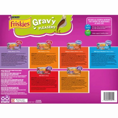 Purina Friskies Gravy Wet Cat Food Variety Pack 5.5 Ounce 60 Count 1 unit Harris Teeter