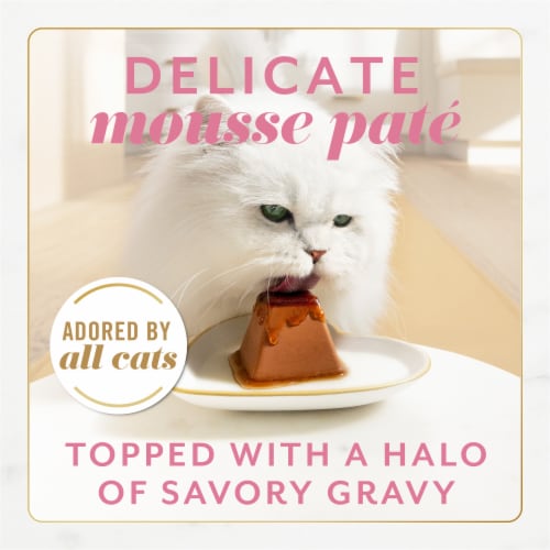 Purina Fancy Feast Gems Mousse Pate With Salmon and Halo of Savory Gravy Cat Food Perspective: back
