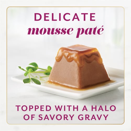 Purina Fancy Feast Gems Wet Cat Food Mousse Pate with Beef and Halo of Savory Gravy Perspective: back