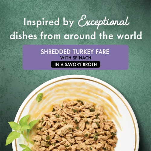Purina Fancy Feast Medleys Wet Cat Food Shredded Turkey Fare Perspective: back