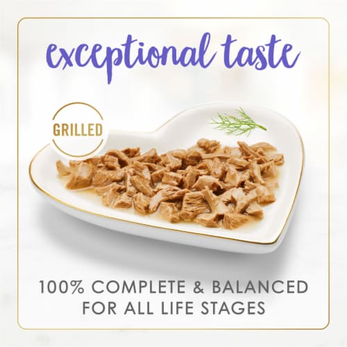 Purina Fancy Feast Grilled Wet Cat Food in Gravy Seafood Feast Perspective: back