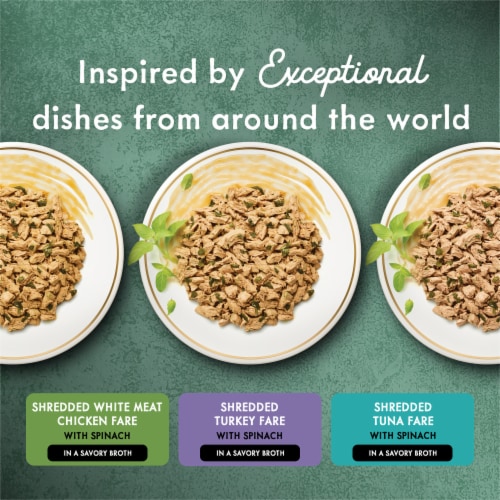 Purina Fancy Feast® Medleys Shredded Fare Collection Wet Cat Food Variety Pack Perspective: back