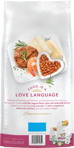 Fancy Feast Filet Mignon Flavor with Real Seafood & Shrimp Dry Cat Food Perspective: back