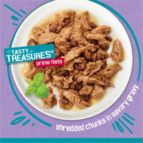 Purina® Friskies® Tasty Treasures® Prime Fillets with Turkey and Liver in Gravy Wet Cat Food Perspective: back