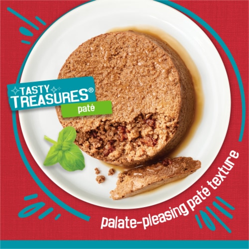 Purina Friskies Tasty Treasures Wet Cat Food Pate Liver & Beef Perspective: back