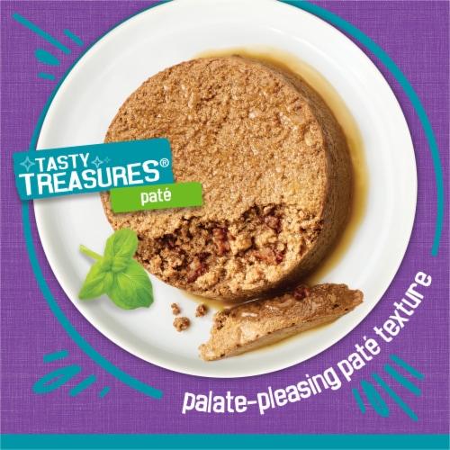 Purina Friskies Tasty Treasures Wet Cat Food Pate Turkey & Chicken Perspective: back