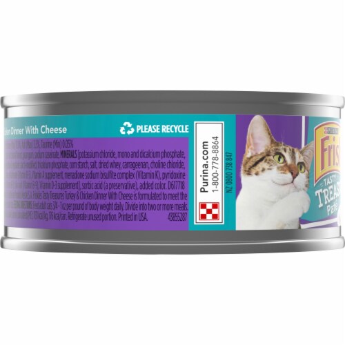 Friskies Tasty Treasures Turkey & Chicken Dinner Wet Cat Food Perspective: back